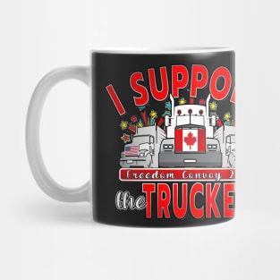 FREEDOM CONVOY OTTAWA TRUCKERS - FREEDOM CONVOY 2022 UNTIL WE ARE ALL FREE LETTERS BLACK Mug